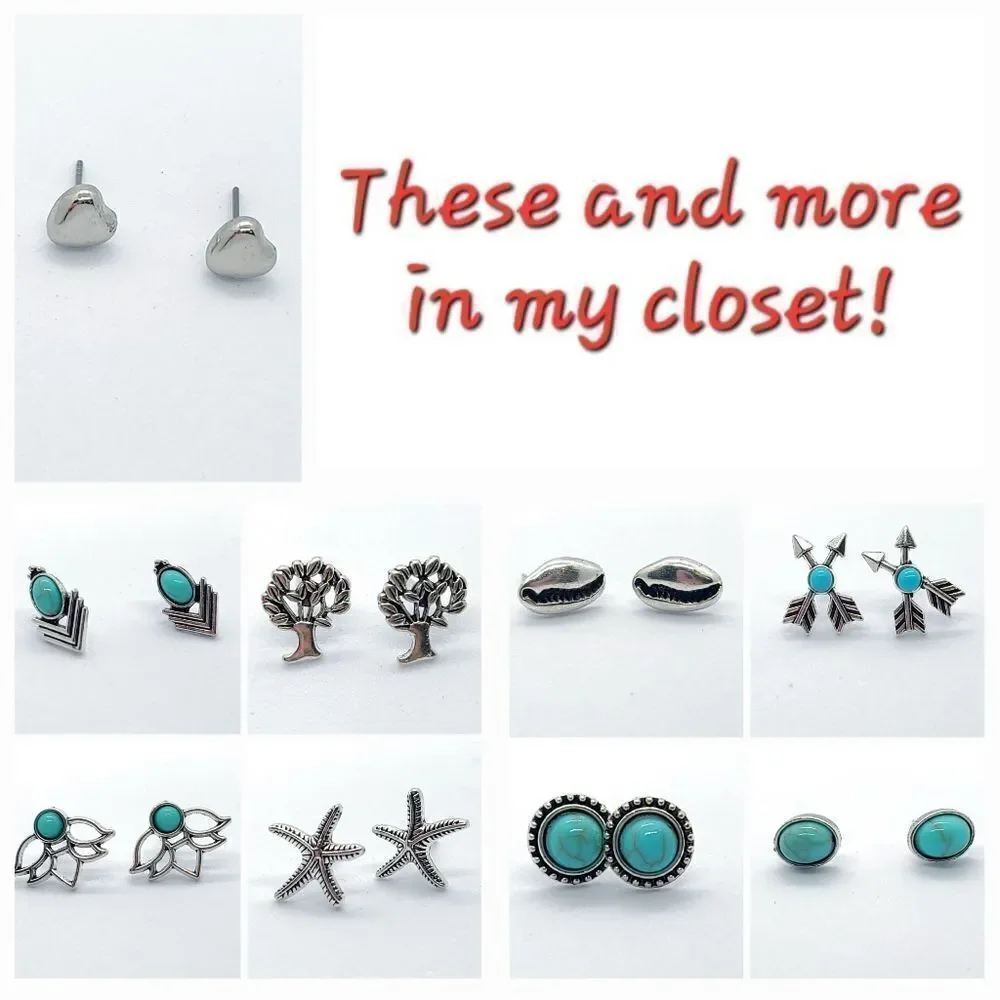 Starfish Stud Earrings Silver Beach Ocean Jewelry Gift Coastal Vacation Jewelry